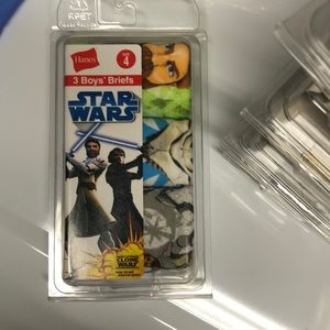 Hanes 3 boys briefs. Star Wars clone wars